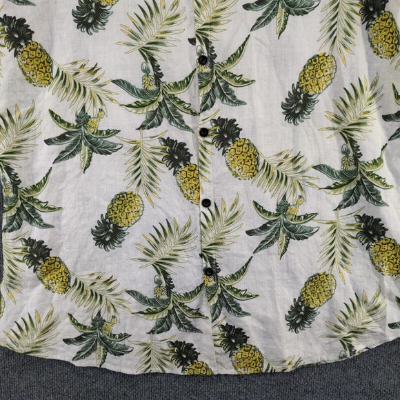 Jogal Men's Button Up Hawaiian Shirt Multi Size XL Short Sleeve Pineapple Print - Picture 4 of 12